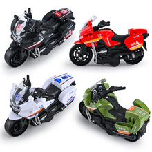 惯性耐摔儿童男女孩玩具车警察车消防警可开门摩托车汽车模型