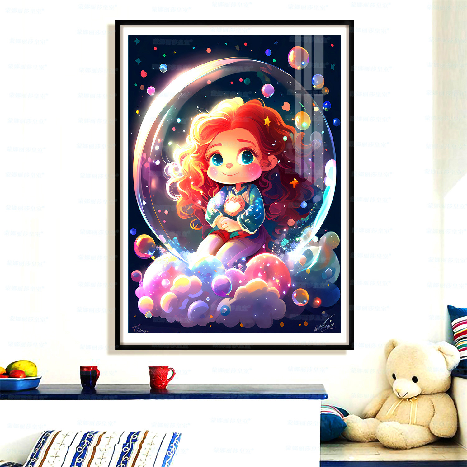 Monalisa Royal punto de cruz burbuja chica nueva historieta Linda pequeña pintura decorativa moderna de dibujos animados image 6