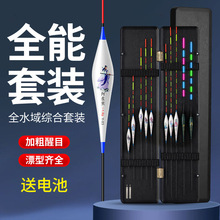 阿盧咬钩变色10支全水域套装夜光鱼漂高灵敏加粗醒目野钓鲫鱼漂厂