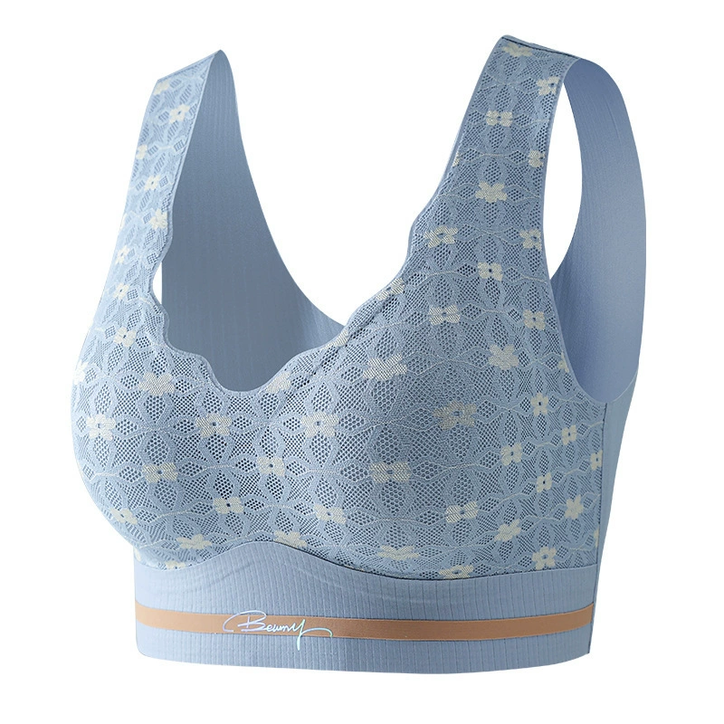 Lace underwear, bra top, supporting wireless bra, beautiful back