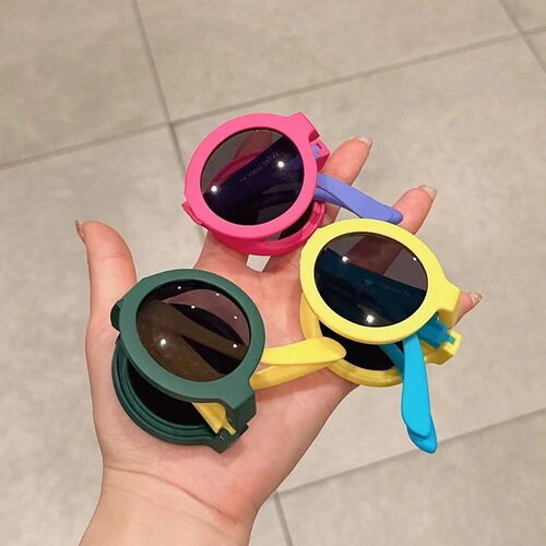 Children's sunglasses infant sunglasses unisex foldable UV protection trendy fashionable Korean style sunshade outdoor sun protection glasses