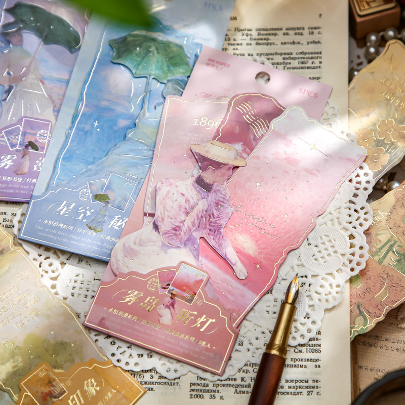 Papel Mr. Ins viento marcado de marca romántico eterno serie marcado de lectura de tarjetas de marcado de retro