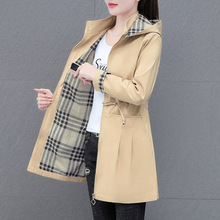 高档中长款风衣外套女2025年春秋季新款大码宽松收腰显瘦休闲外套