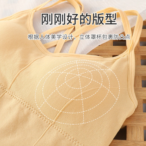 Cross-border summer crossover beauty back undergarment women's chest pad one-piece backless bralette strapless push-up bralette outerwear wrap top