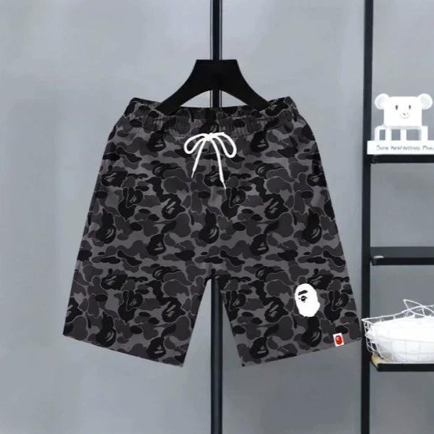 Men's summer BAPE casual shorts, trendy camouflage design, loose-fitting, five-point length, European and American style, suitable for cross-border e-commerce