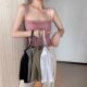 1806 Solid Color Camisole Sports Vest Fixed Cup Beautiful Back Wrap Chest Outer Wear All-match Anti-running Light Tube Top Base Underwear