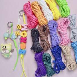 1mm-2mm韩国蜡线仿皮绳串珠材料手工DIY手机链项链包挂饰品配件
