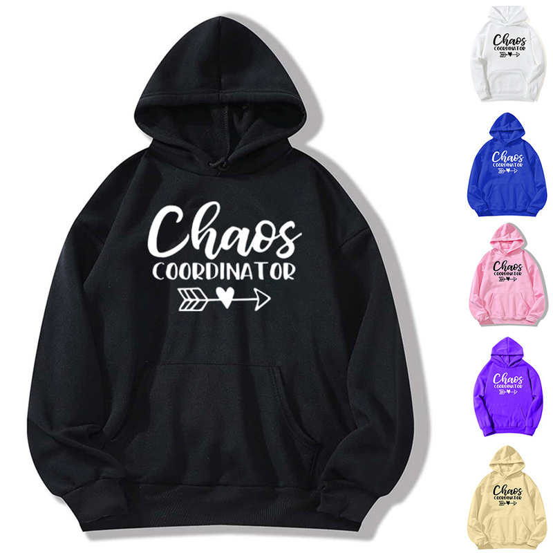 in stock Foreign Trade Cross-border Coordinator Chaos Coordinator Printed Hooded Sweat European and American Men's and Women's Tops