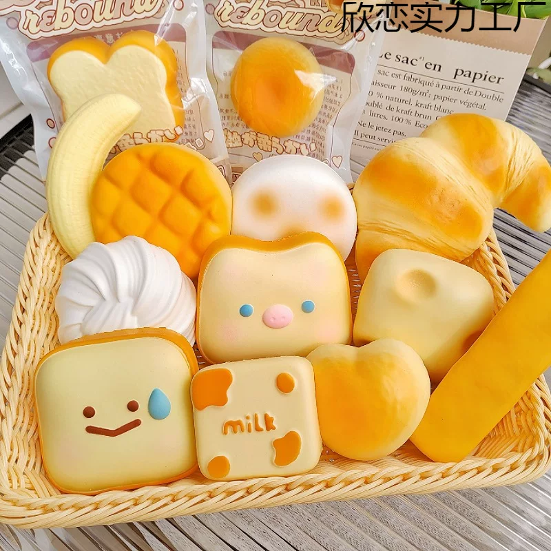 Slime, toy, bread, toast, anti-stress