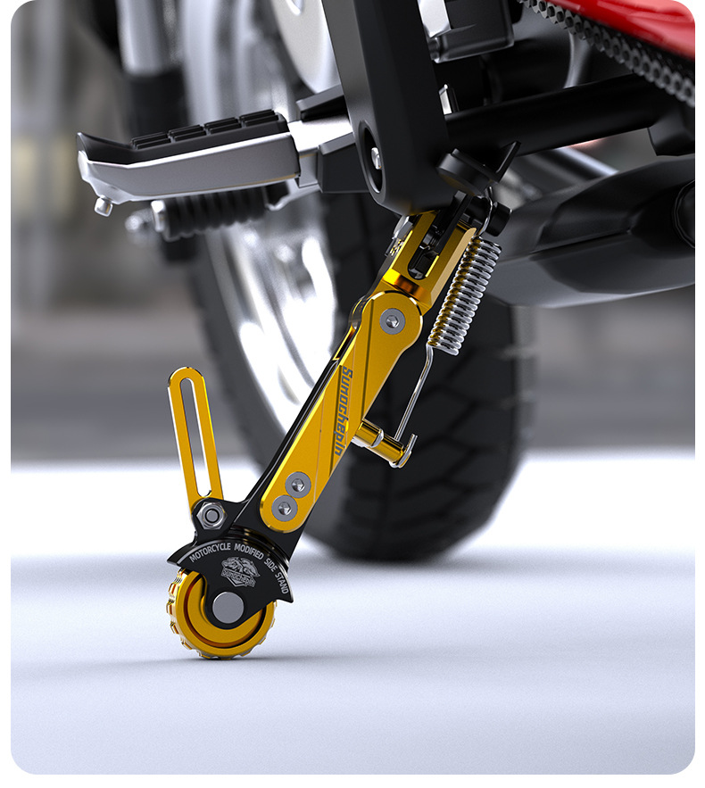 Electric vehicle adjustable single support calf side bracket electric motorcycle side support scooter battery car tripod universal