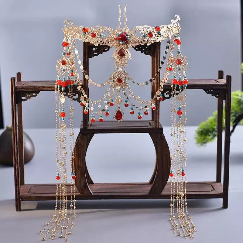 Древний головной убор в стиле Дунхуань, экзотический западный головной убор, аксессуары для танцовщиц в стиле ханьфу, повязка на голову, украшение для лба, женский головной убор в стиле Дунхуань