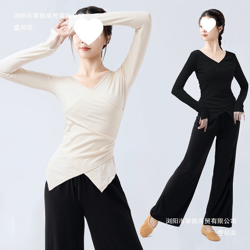 Classical Dance Tops, Body Training Clothes, Women's Modern Dance Clothes, Chinese Dance Practice Clothes, Adult Student Art Exams