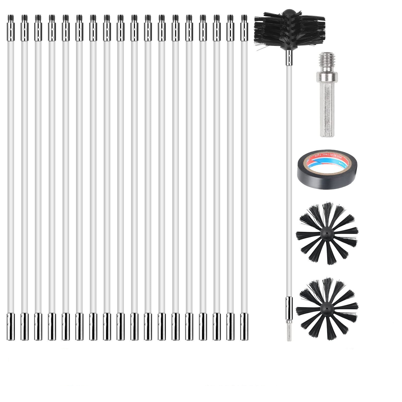 Cepillo de limpieza de chimenea POM para extractor y caldera, flexible, al por mayor image 42