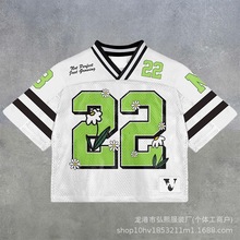 男士球衣t恤热升华网眼球衣欧美外贸跨境新款男装数码印花短袖