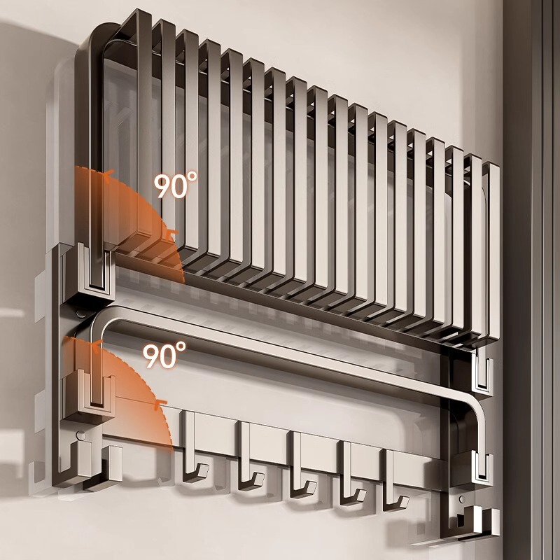 Gun Grey Space Aluminum Towel Rack Punch-free Toilet Storage Rack Bathroom Rack Integrated Bathroom Towel Rack Toilet Bathroom Gun Grey Space Aluminum Towel Rack Punch-free Toilet Storage Rack Bathroom Rack Integrated Bathroom Towel Rack Toilet Bathroom