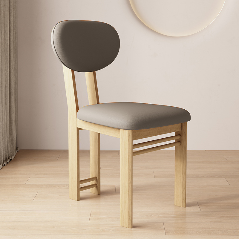 2025 nueva silla de comedor de madera sólida sala de estar doméstica hotel leche tienda de té silla de respaldo nórdica silla de maquillaje