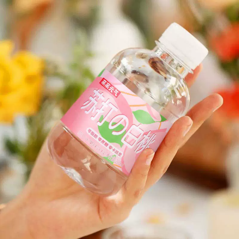 新鲜阳光无汽苏打水好喝白桃果味水网红饮料批发弱碱性纯净水工厂