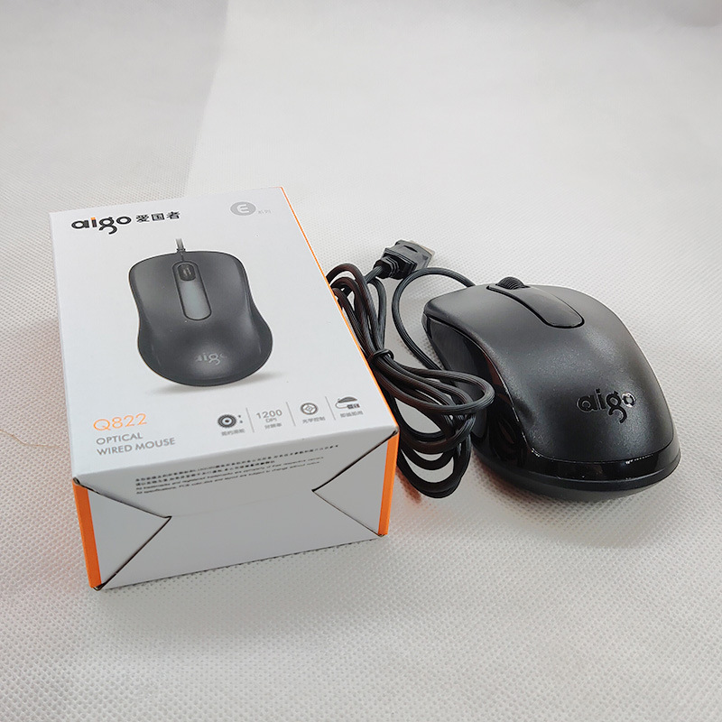適用愛国Q822有線USBマウスビジネスゲームオフィスノートパソコン光電マウス|undefined