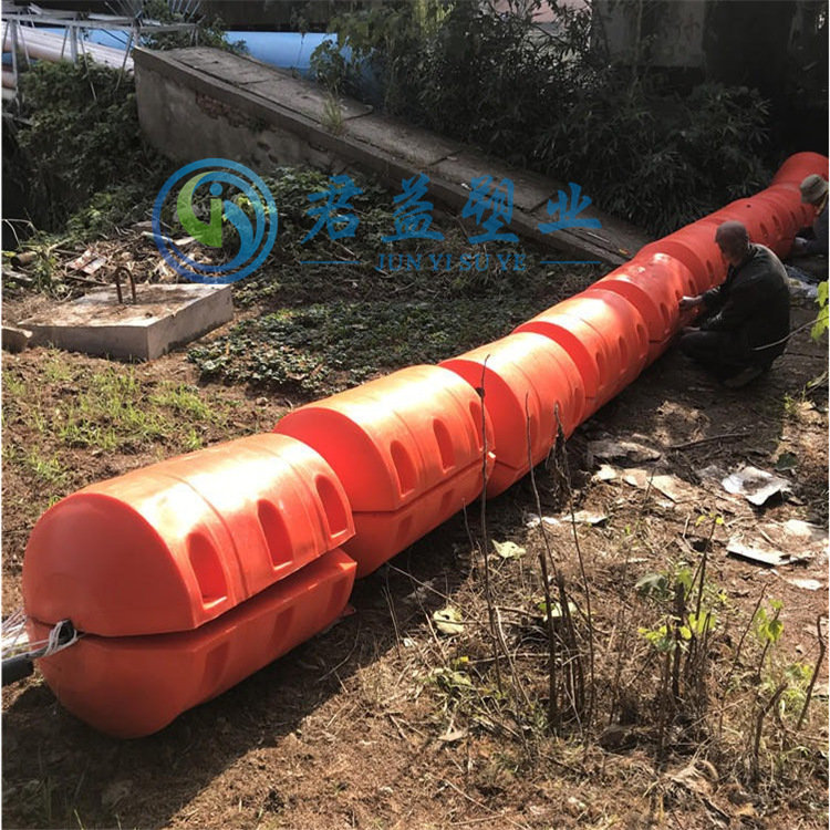 水库取水口拦污聚乙烯浮筒 孔径5公分夹钢丝绳浮筒