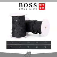 定制塑料按扣带子母扣婴儿舞蹈服啪啪钮布带隐形暗钮扣带厂家批发