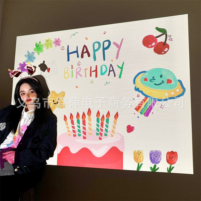 Feliz cumpleaños proyector lámpara de proyección Corea del Sur ins estilo Pequeño Libro Rojo neto rojo foto proyección confesión accesorios creativos