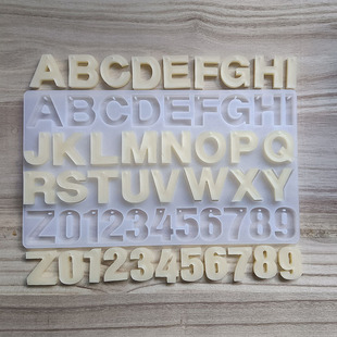 Crystal Drop Glue English Phonetic Alphabet Silicone Mold DIY Handmade Jewelry Digital Pendant Pendant Model with Holes