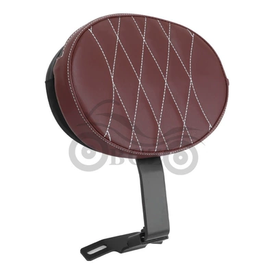 Breakthrough Modified Driver Backrest Motorcycle cushion - brown-lattice-black-rod