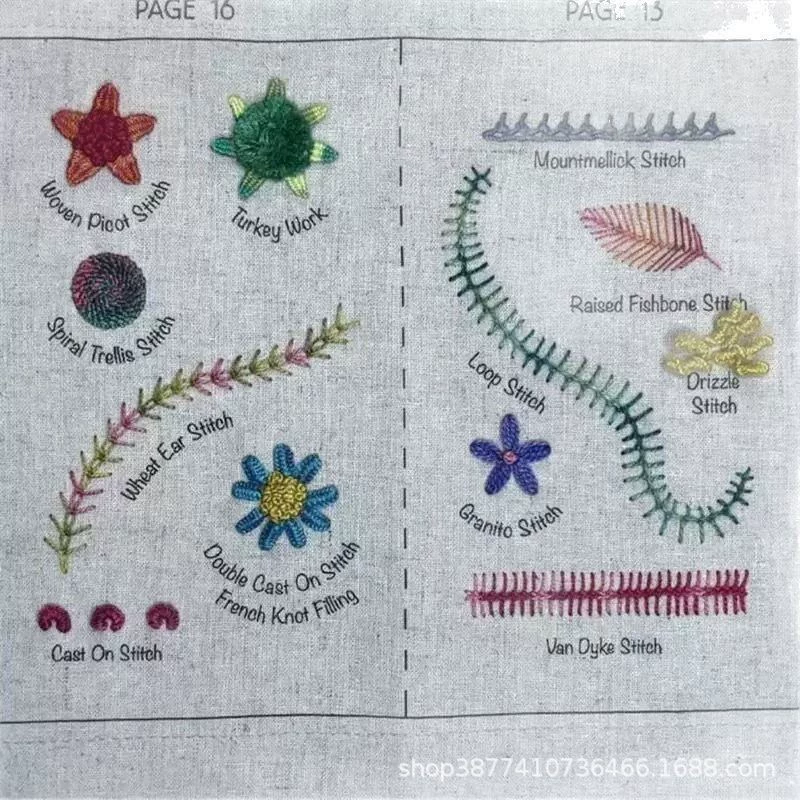 Новые кросс-бортные товары Stich книга Игла и нитка книга Игла и нитка лист книга Лен DIY Игла и метод книга