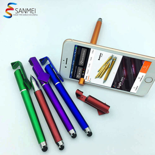 Cross-border multi-functional QR code neutral water pen wholesale mobile phone stand touch head advertising pen foreign trade gift promotion