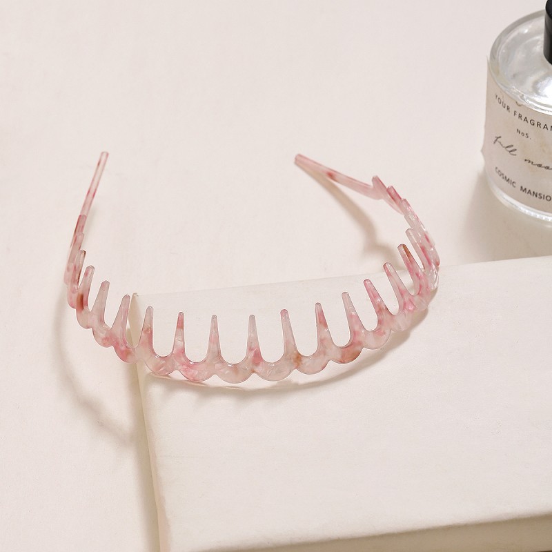 2023 nueva diadema de acetato para mujer artefacto de rotura de cabello dentado antideslizante presionando horquilla ducha de mujer diadema