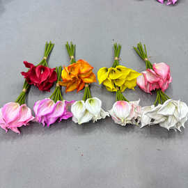 单支马蹄莲 EVA马蹄莲手捧花婚庆花艺家居橱窗摆件客厅餐桌外贸花