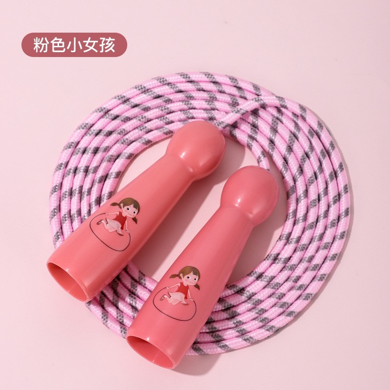 儿童可调节花样跳绳初学训练手持跳绳彩色不打结批发幼儿园绳子小|undefined