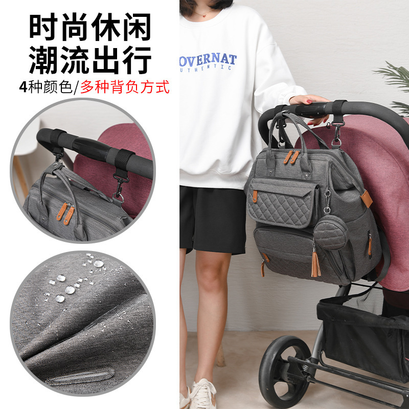 国境を越えたマミー母子バッグの新しいファッションマミーバッグ尿パッドusb防水シンプルで軽量なママバッグ|undefined