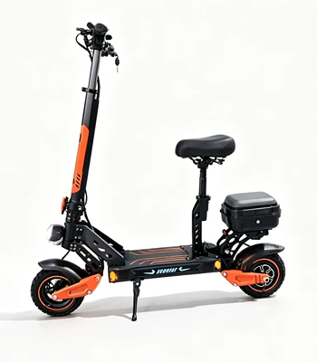 New Electric Scooter Adult Folding Mobility Scooter 11inch Lithium Battery Two-Wheel Scooter with Seat Detachable Cross-Border (Qatlanan elektrik skuterlər) - 48v13a
