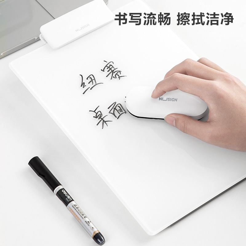 Deli NS124 Nuevo Organizador de Escritorio Sai con Tablero de Vidrio Blanco para Notas y Almacenamiento image 4