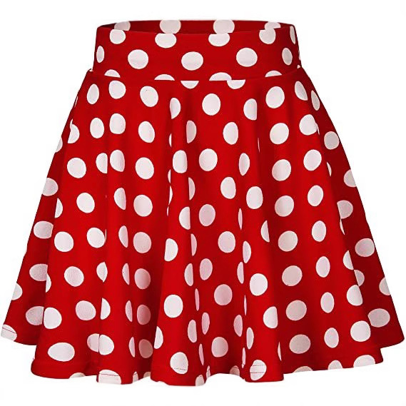亚马逊爆款跨境欧美夏季波点大摆半身裙波点a字感恩节迷你短裙