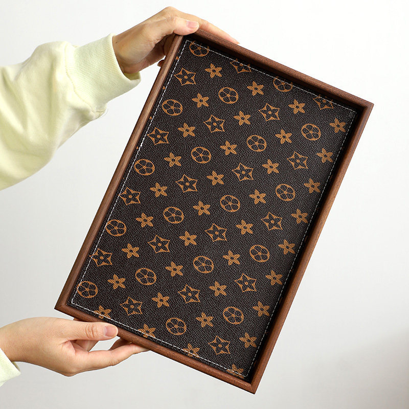 High-End Exquisite Tray, Solid Wood Plate, Vintage Rectangular Tea Tray, Aromatherapy Jewelry Storage, Collectible Display Tray High-End Exquisite Tray, Solid Wood Plate, Vintage Rectangular Tea Tray, Aromatherapy Jewelry Storage, Collectible Display Tray