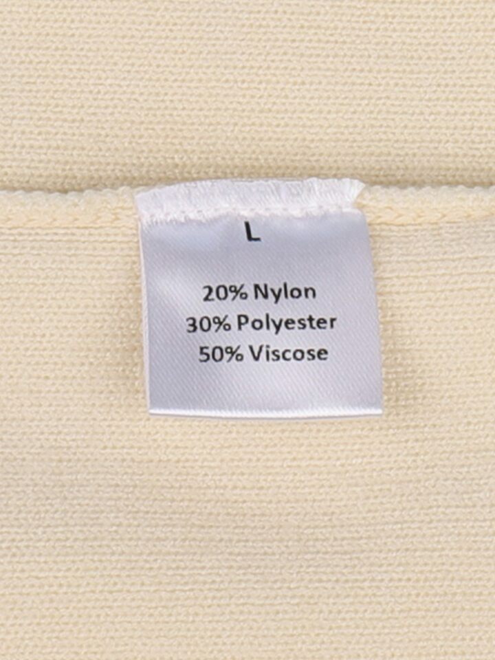 Bộ đầm len dệt kim áo khoác cardigan cổ bẻ cài nút và chân váy dài phong cách Âu Mỹ — Màu be chi tiết 18