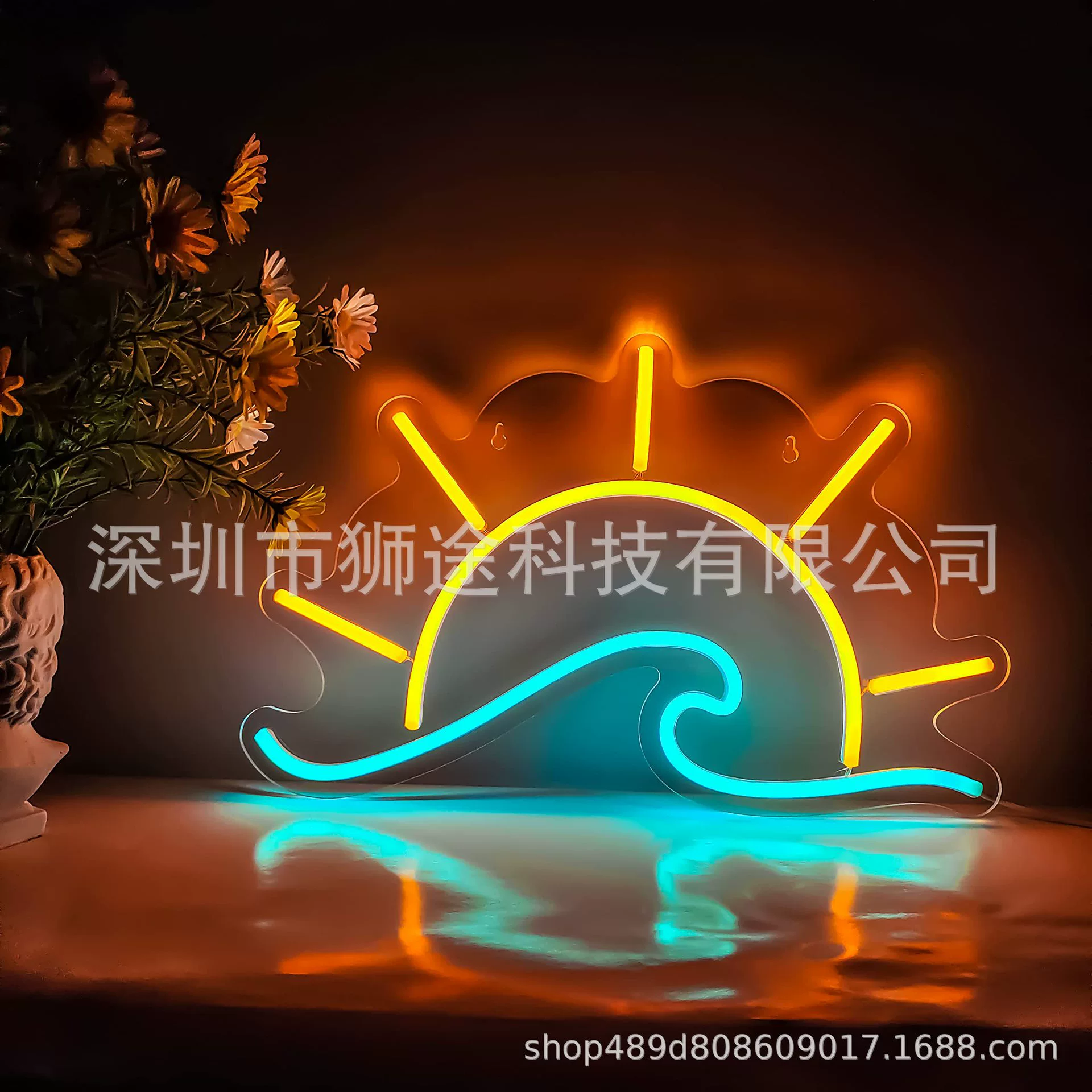 Amazon LED Neon Light Lighting Character Creative DIY Snow Mountain Neon Lantern Lantern Lantern Acrylic Neon