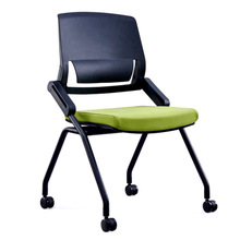 合颂可折叠培训椅带扶手便携写字桌板办公电脑会议椅工学靠背凳子