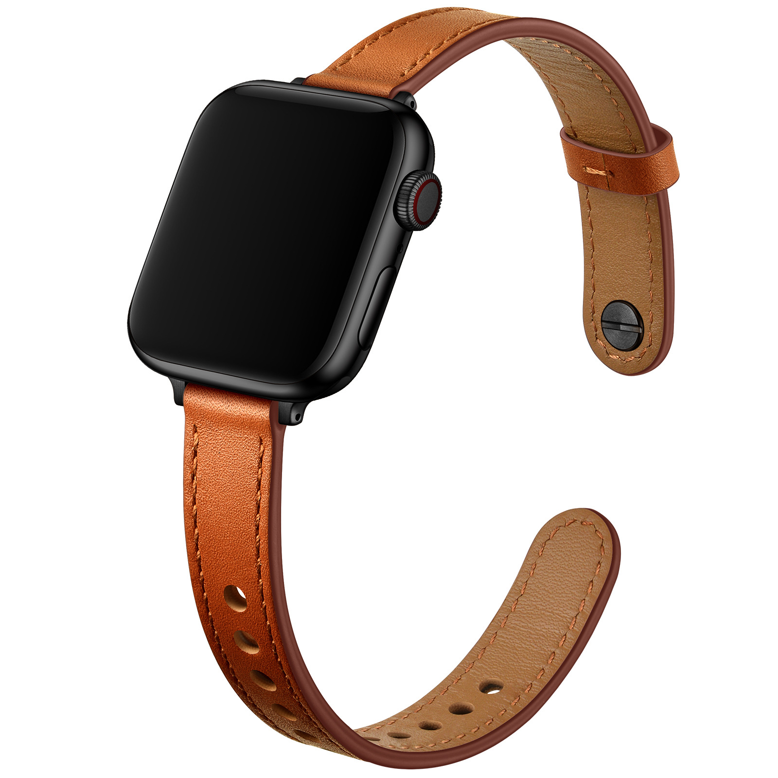 18g Weight Apple watch watchband Classification Genuine leather Material Solid Color Pattern Retro Style Retro Solid Color Apple Watch Watchband 82