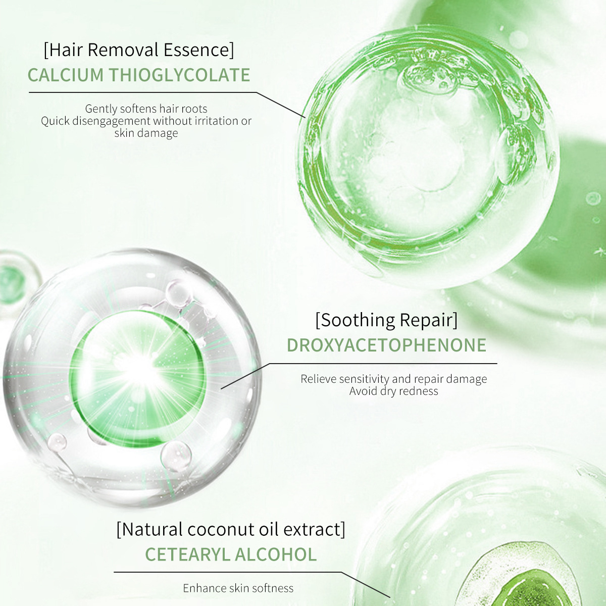 BARUBT Vera Concentrated Cream Anxinjing Pure and Mild Deep Hair Removal without Harming the Skin Aloe Gel_voghion.com