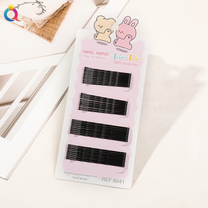 新しいベーシックヘアピンクリップ、ワンラインクリップ、黒髪の小さなクリップ、髪を固定するヘッドギア、女性用スチールクリップ、U字型クリップ|undefined
