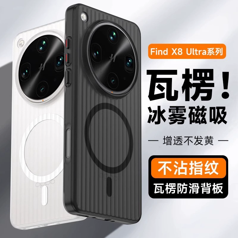 Совместимо с защитным чехлом Find X8 Ultra для мобильного телефона с магнитным креплением Find X8S+ ультра-тонкая X7 Ultra ребристый X6 Pro против падения