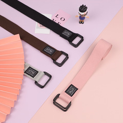 Young students, ins trend, personalized men's belt, Korean style belt, women's jeans, versatile trendy canvas belt
