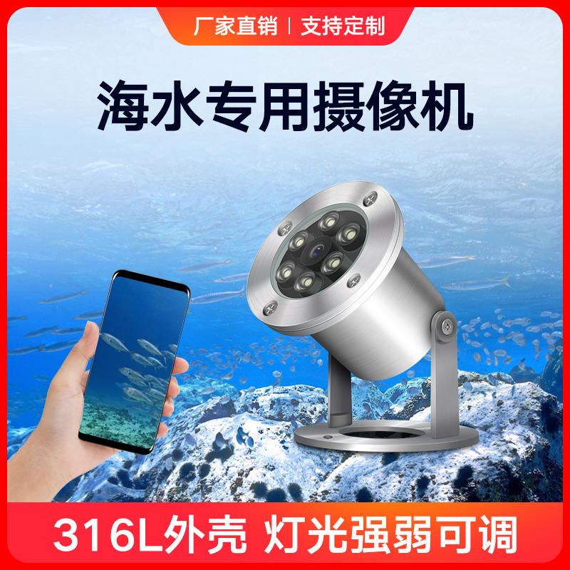 Specialized Underwater Network Camera for Sea Water, High-Definition Monitoring and Video Recording, Underwater Deep-Sea Waterproof Wide-Angle Camera