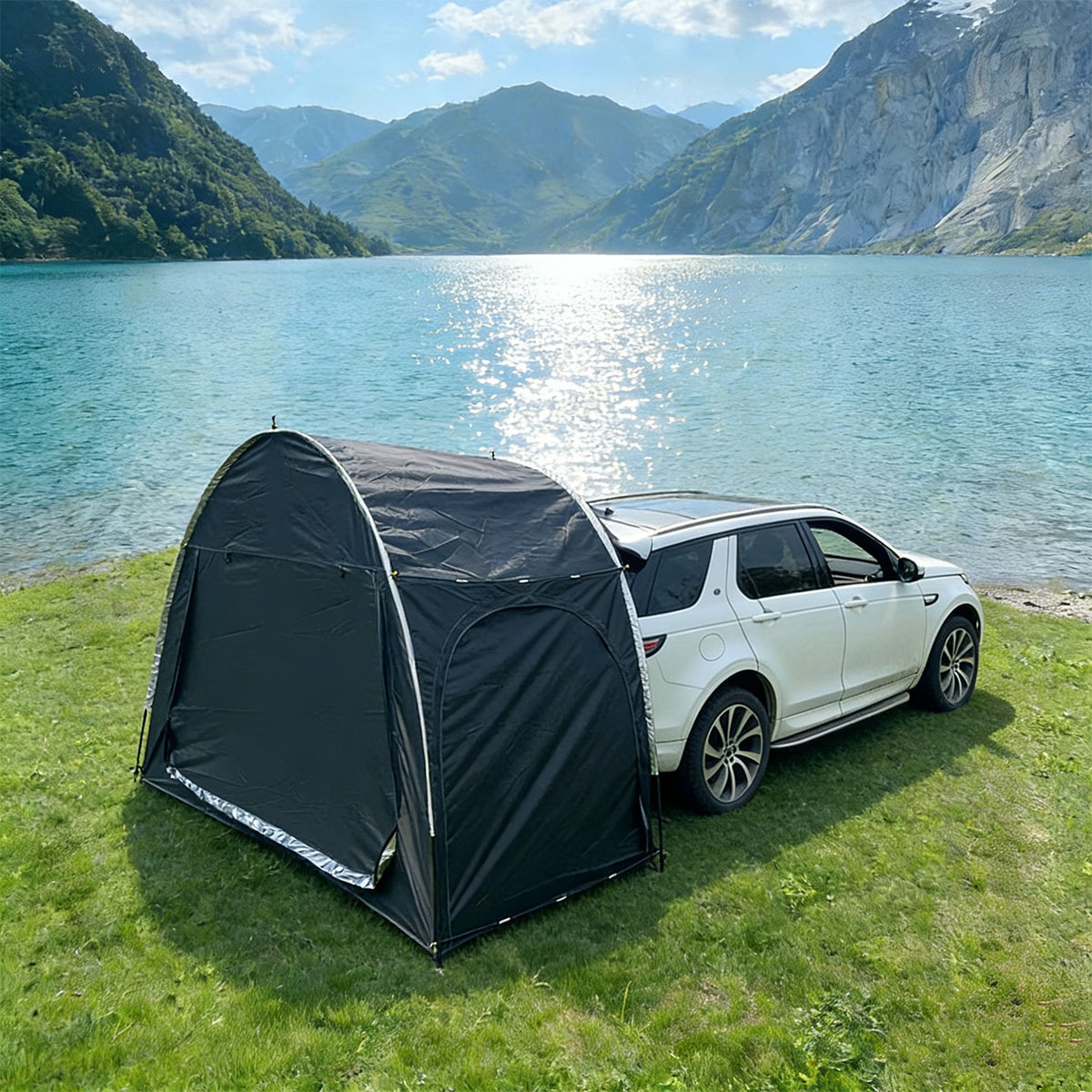 Upgraded Air-Conditioned Suv Tent, Outdoor Rear Car Tent, Sun-Proof and Rain-Proof Integrated Rear Car Tent, Car Cabin Tent