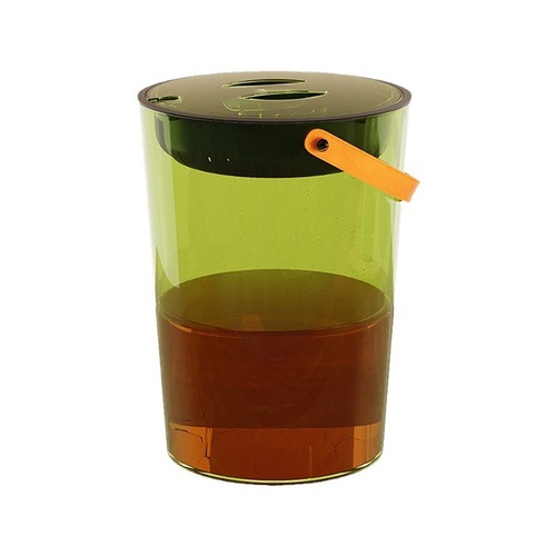 Household Transparent High-Value Tea Water Bucket Office Large-Capacity Filtered Dry-Wet Separation Thickened Portable Tea Residue Bucket