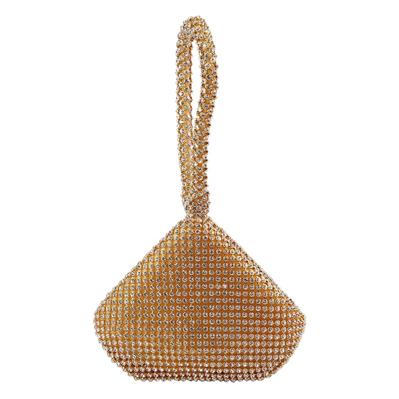 Rhinestone bolso de noche transfronterizo hecho a mano mina bolso de noche al por mayor de mano portátil banquete bolsa de una sola pieza de entrega