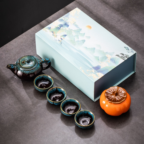 Ceramic manufacturer direct sales cultural and creative souvenirs, boxed tea sets, business enterprise company bank event gifts